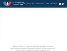 Tablet Screenshot of partnershipforfreedom.org